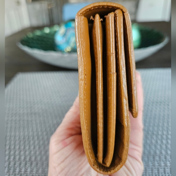 MCM Tan and Orange Logo Wallet - Picture 3 of 13